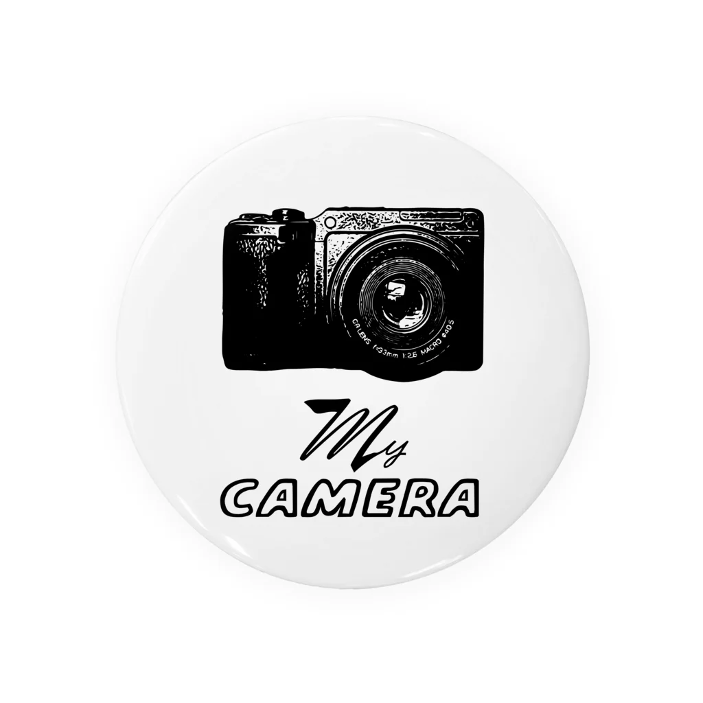 boldandnewのカメラ（My canera）_No.004_BK 缶バッジ