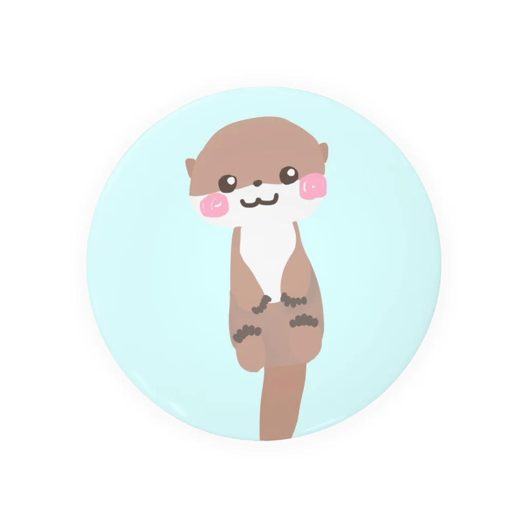羊毛フェルトのMOFFU.（もっふ）のカワウソちゃん Tin Badge
