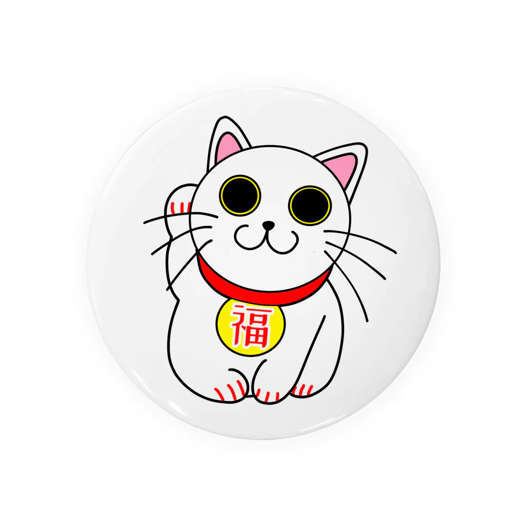SUNS Tのオリジナルデザイン猫「白」 缶バッジ