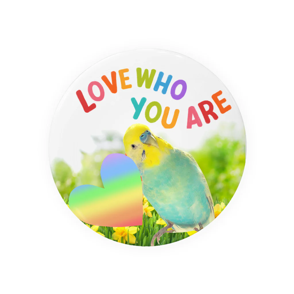 まるこ Maruko🍒💙音楽で世界をHappyに💕✨のインコ🦜タカちゃんHappy🌈 Tin Badge