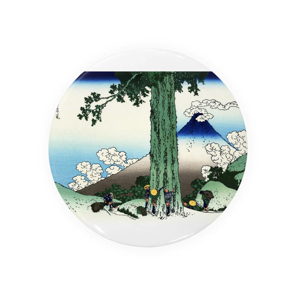 寿めでたや(ukiyoe)の葛飾北斎_冨嶽三十六景　甲州三嶌越 Tin Badge