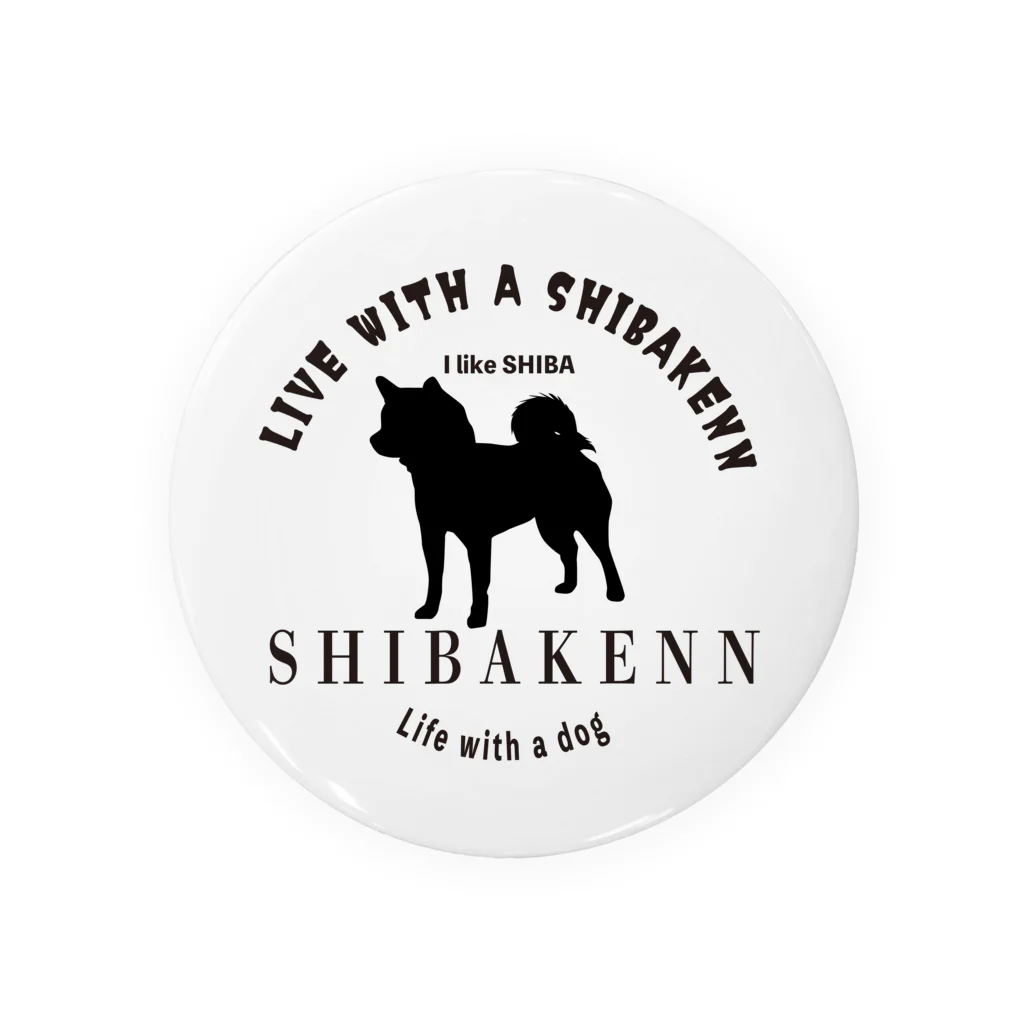 chicodeza by suzuriの柴犬のロゴ Tin Badge