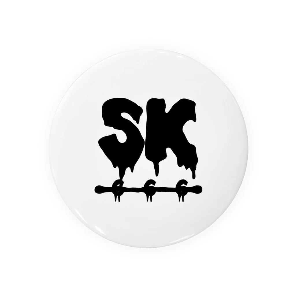 SK Strikethrough(666)のSK Strikethrough(666) Clothing - First Line White 缶バッジ