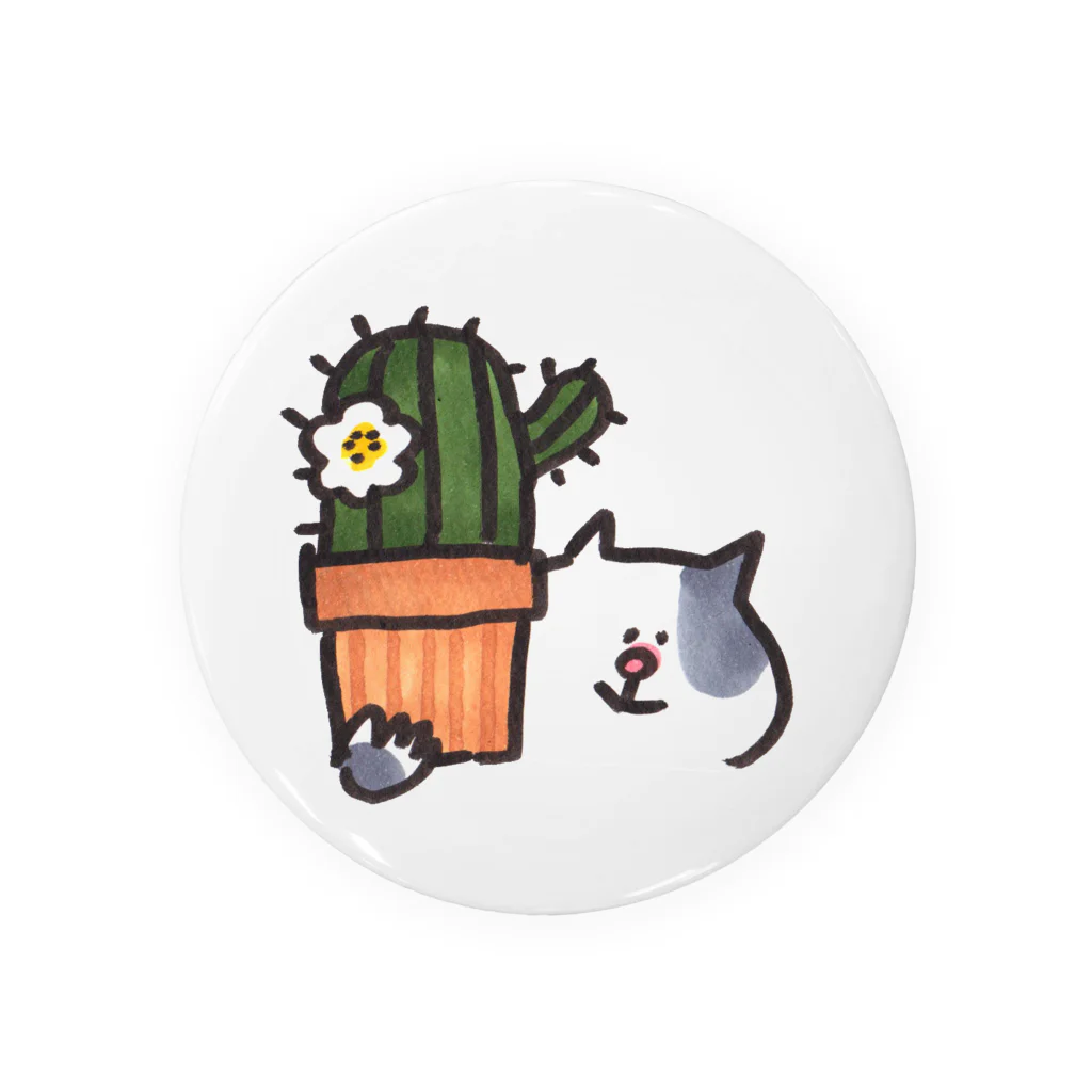 ゆきんこのサボテンとねこ Tin Badge