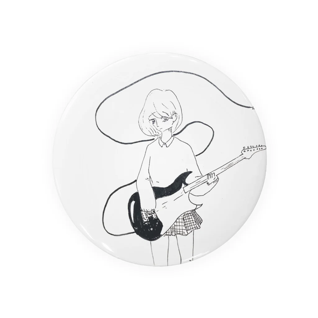 日尾 粋流のテレキャスター少女 Tin Badge