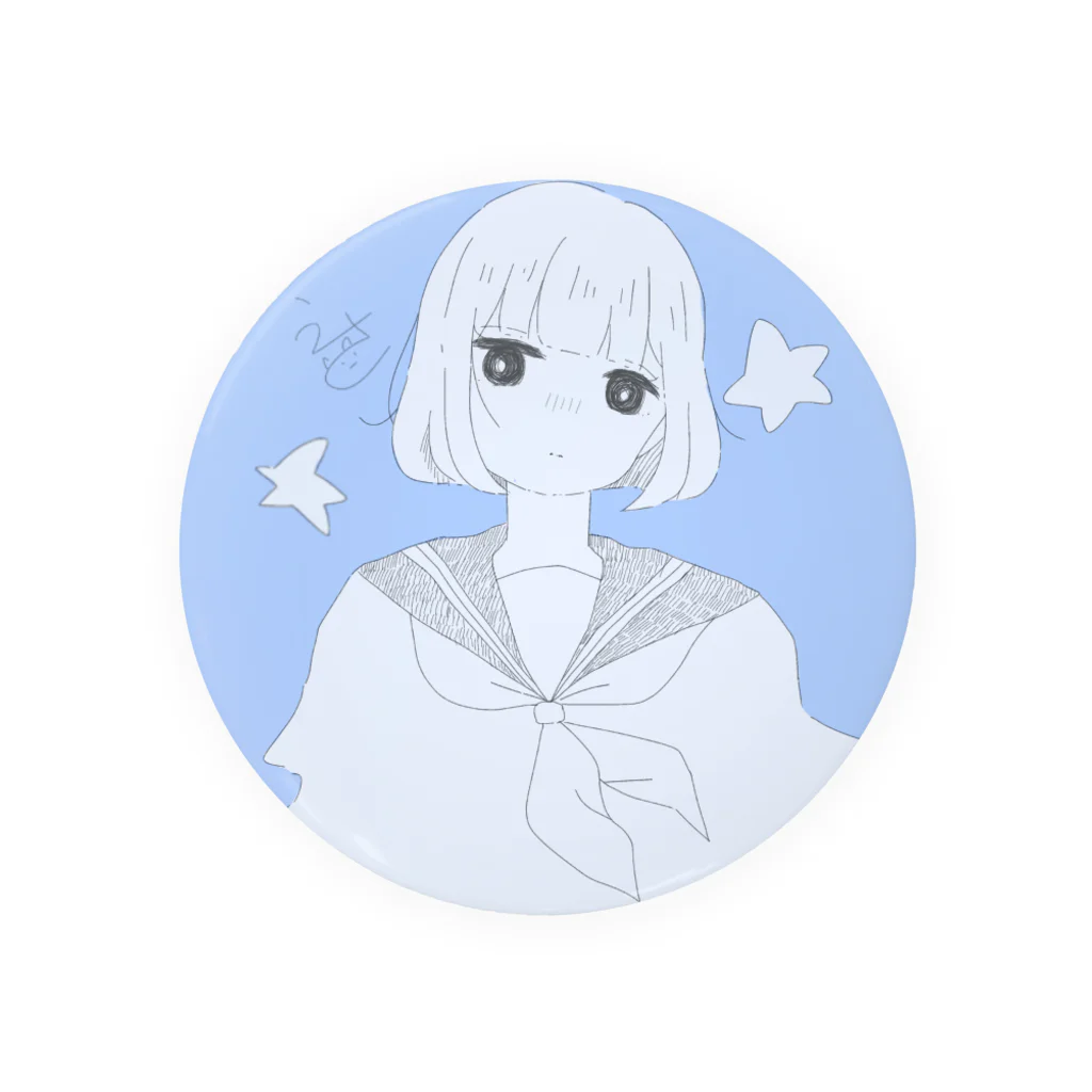 うさ🐇の星になりかけ少女缶バッチ(ブルー) Tin Badge