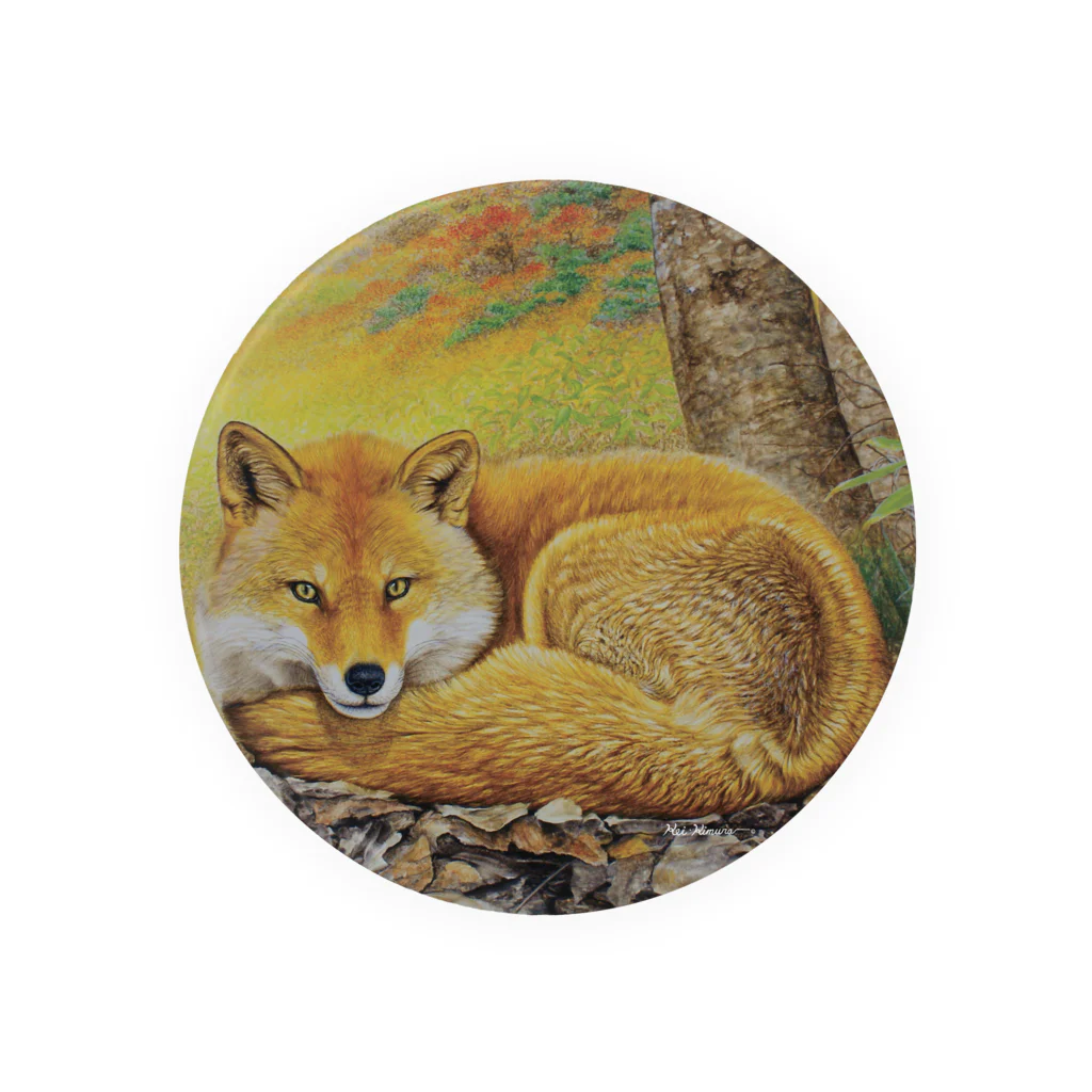 アラスカ野生動物画家きむらけいの錦秋 Tin Badge