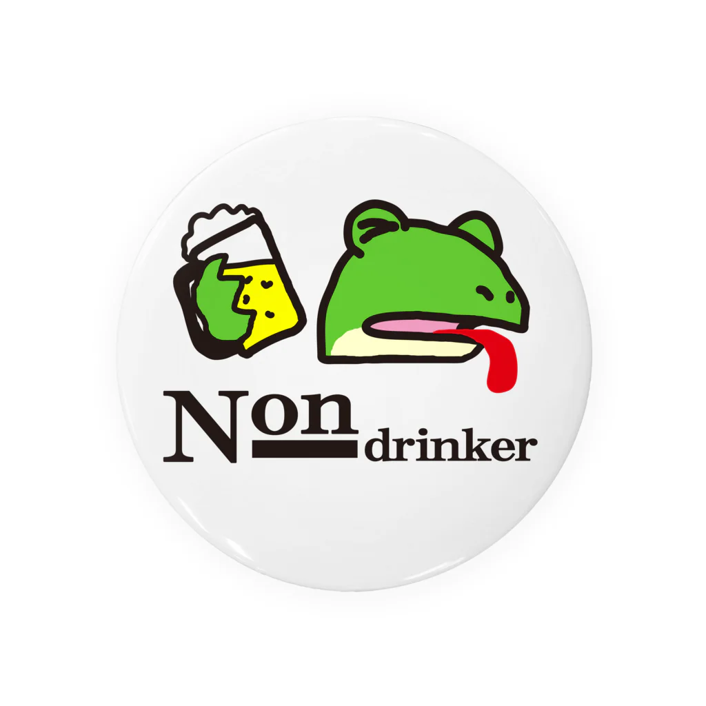 モルTのnon-drinker　カエルゲコ下戸　舌あり Tin Badge