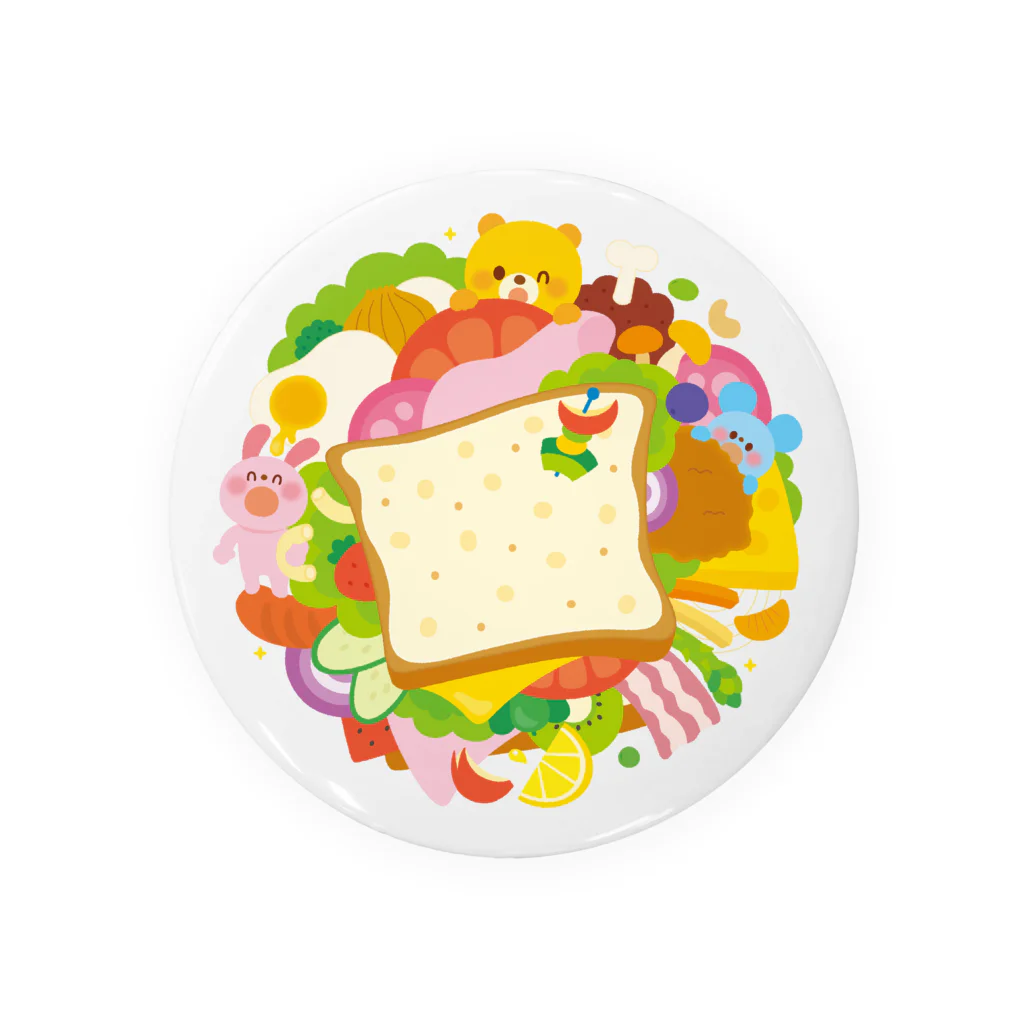 Illustrator イシグロフミカのサンドイッチ Tin Badge