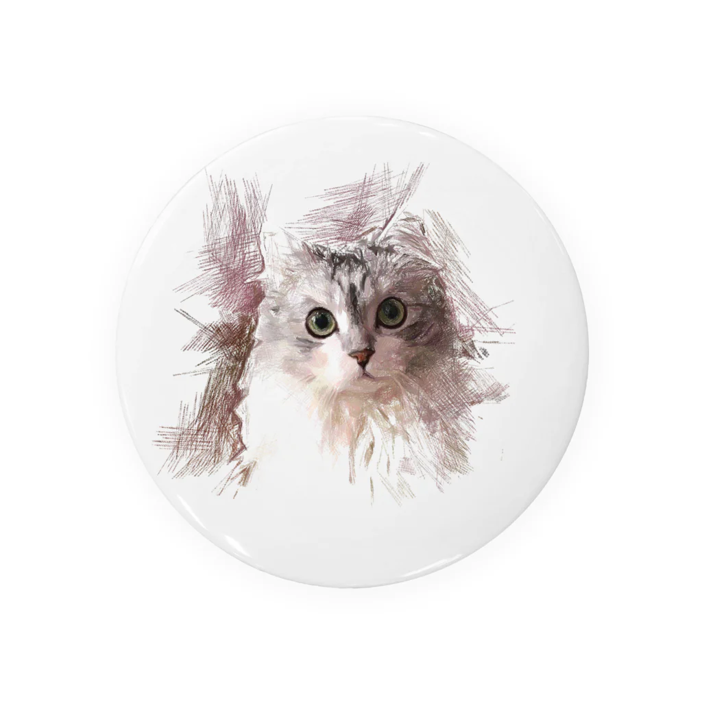 ARTY COATYのお店の猫　デッサン風イラスト Tin Badge