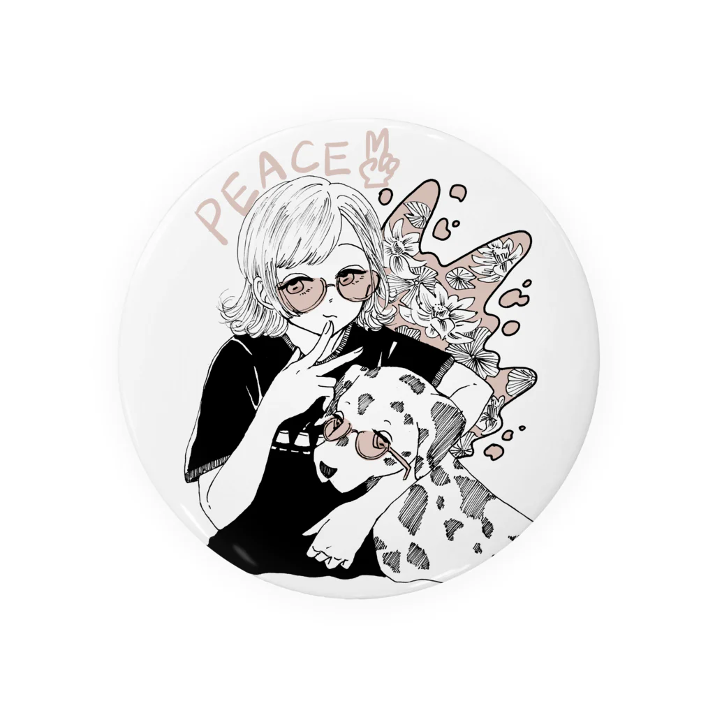 ふじはら むつみのPEACE✌︎ Tin Badge