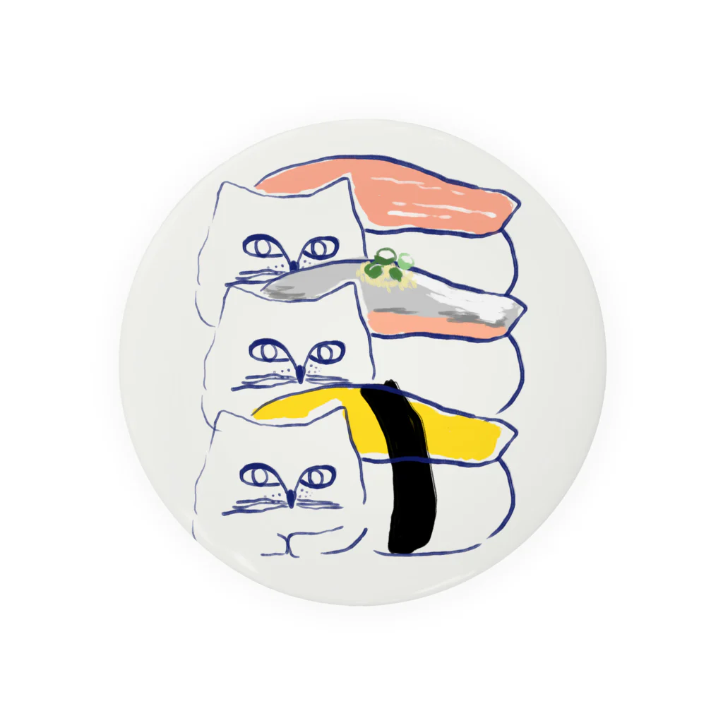 おにゃんこぽんのすしざんまい Tin Badge