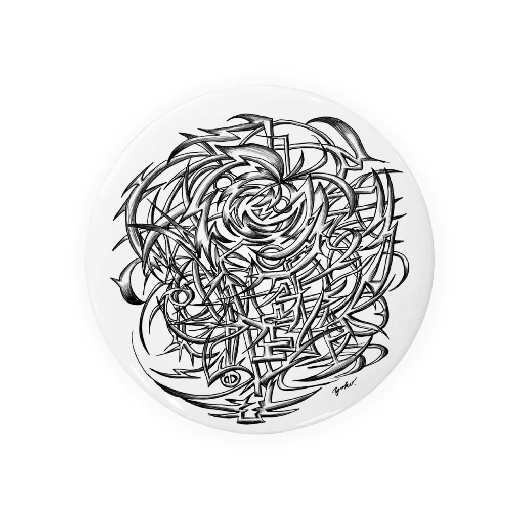 randomyokoの渦 [抽象アート] Tin Badge