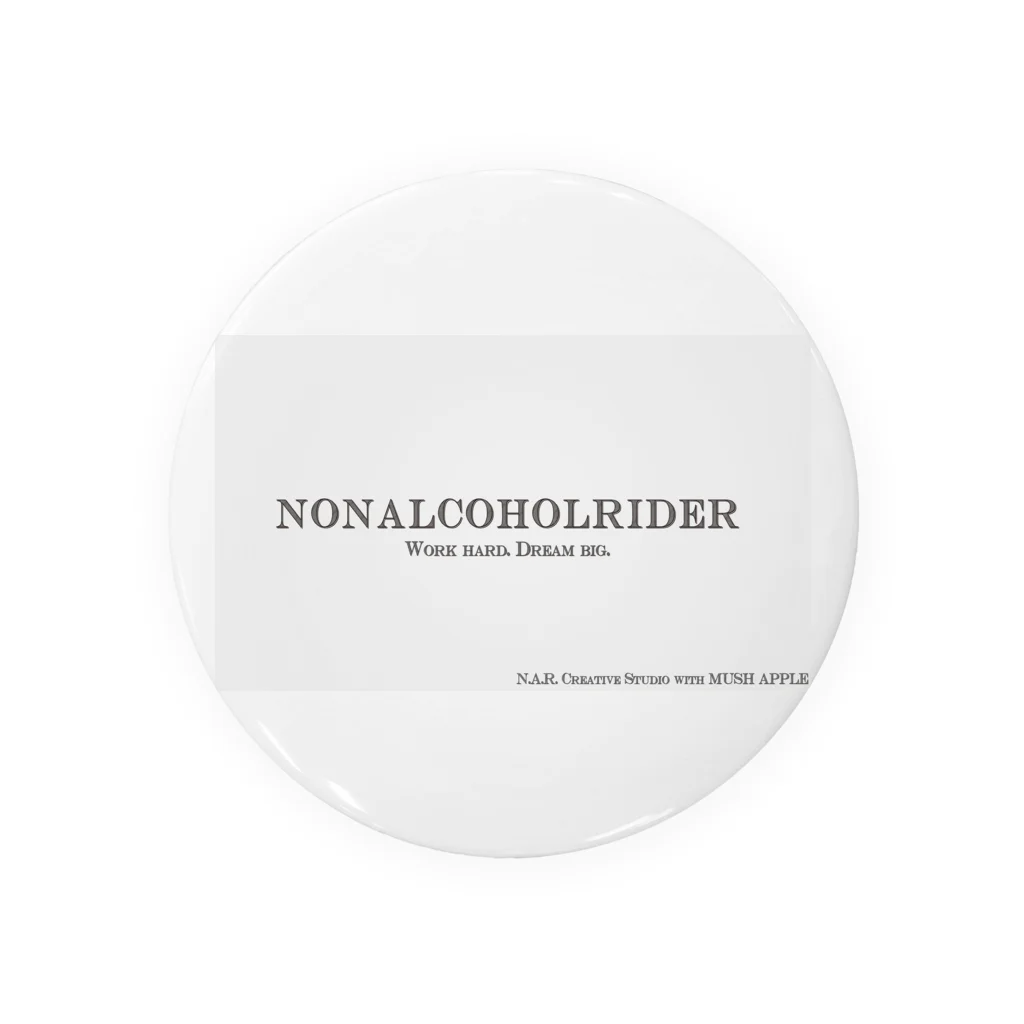 N.A.R. × MUSHAPPLE のNONALCOHOLRIDER simple Tin Badge