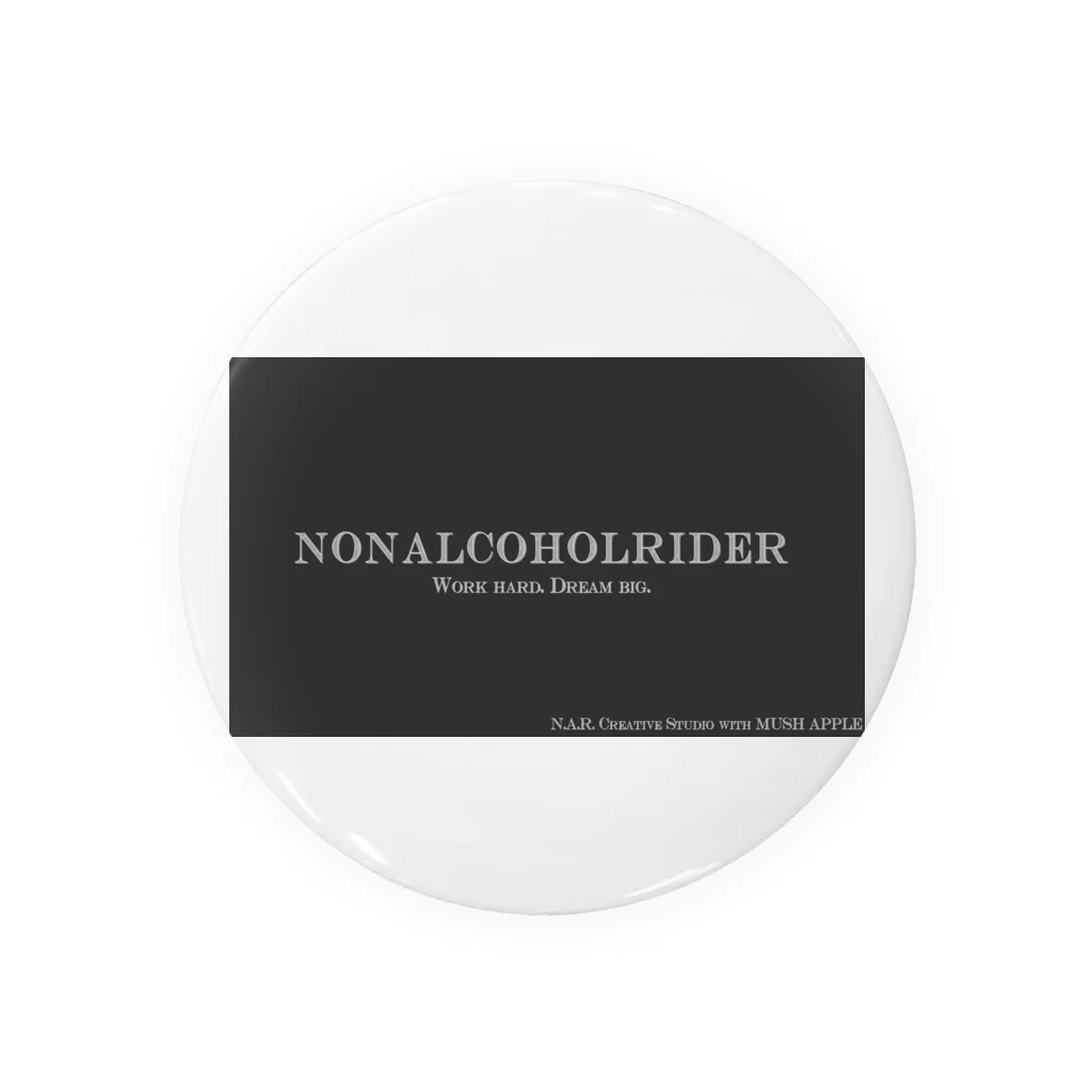 N.A.R. × MUSHAPPLE のNONALCOHOLRIDER simple2 缶バッジ