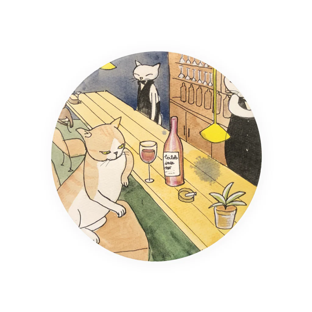 ねこのしっぽのBAR白猫 Tin Badge