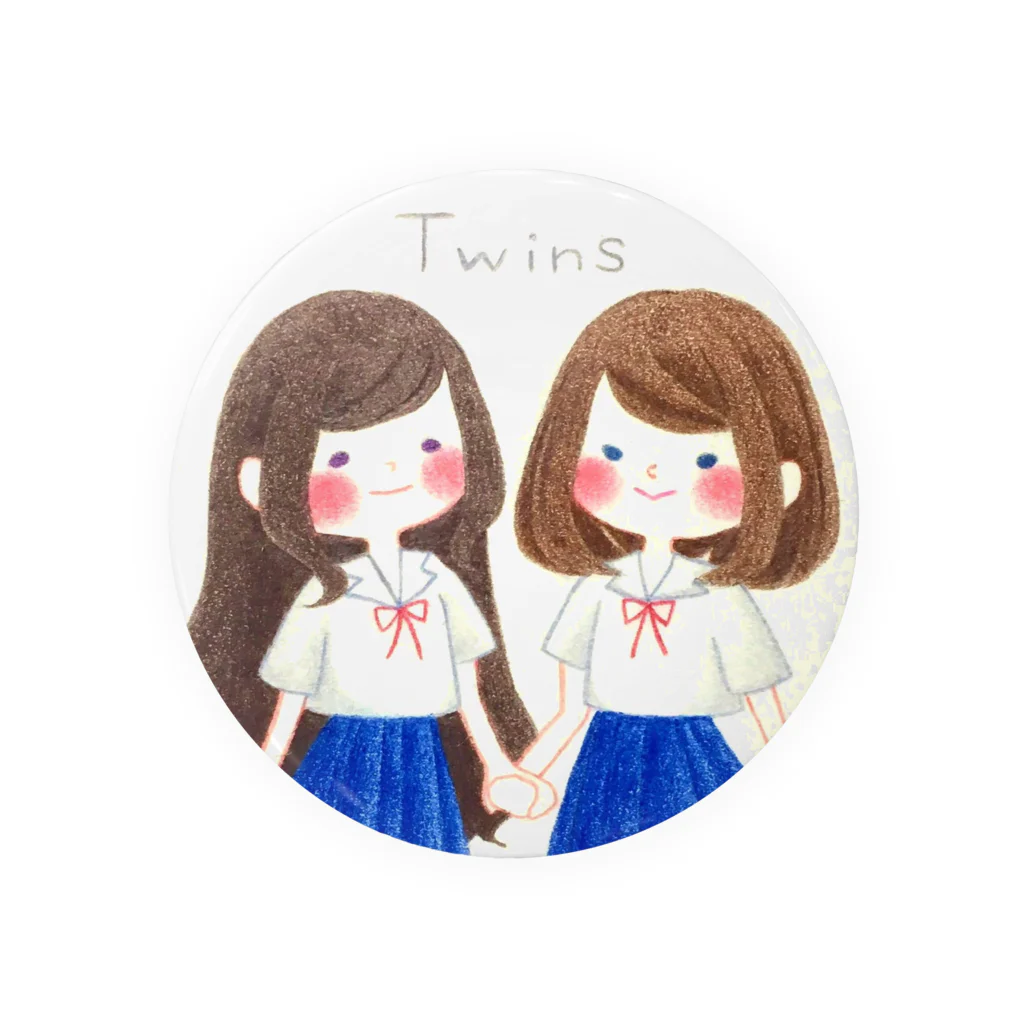 すずのTwins Tin Badge