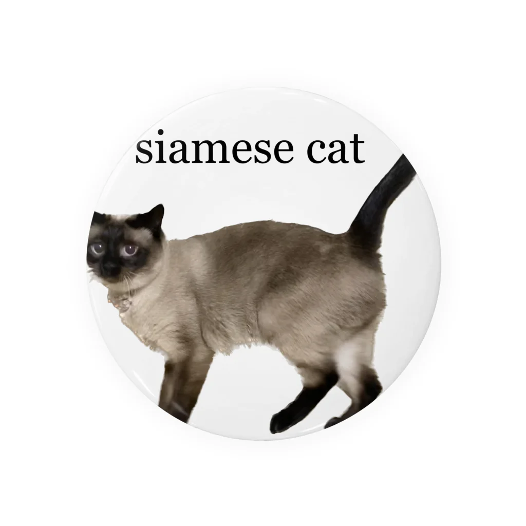 Siamese cat シャムのシャム猫海ちゃん Tin Badge