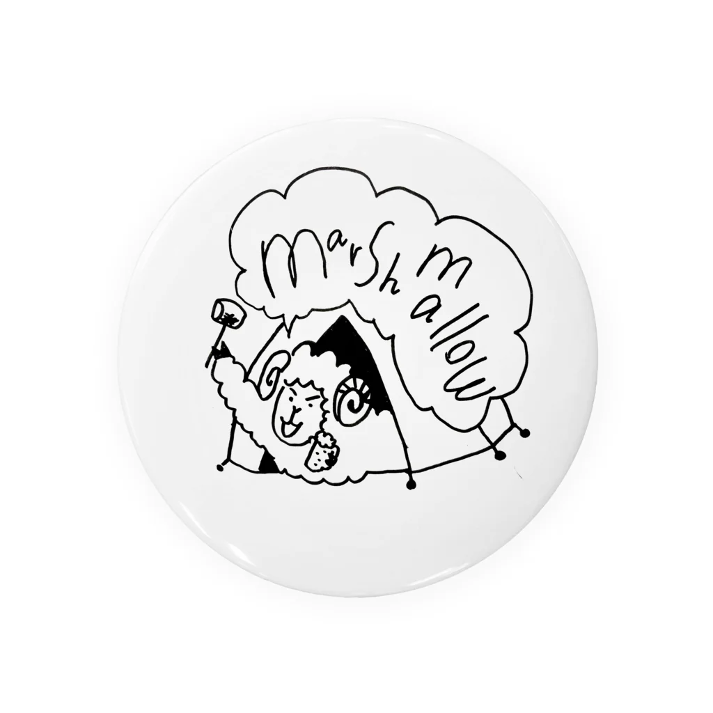 natalieのびあひつじくん、キャンプする Tin Badge