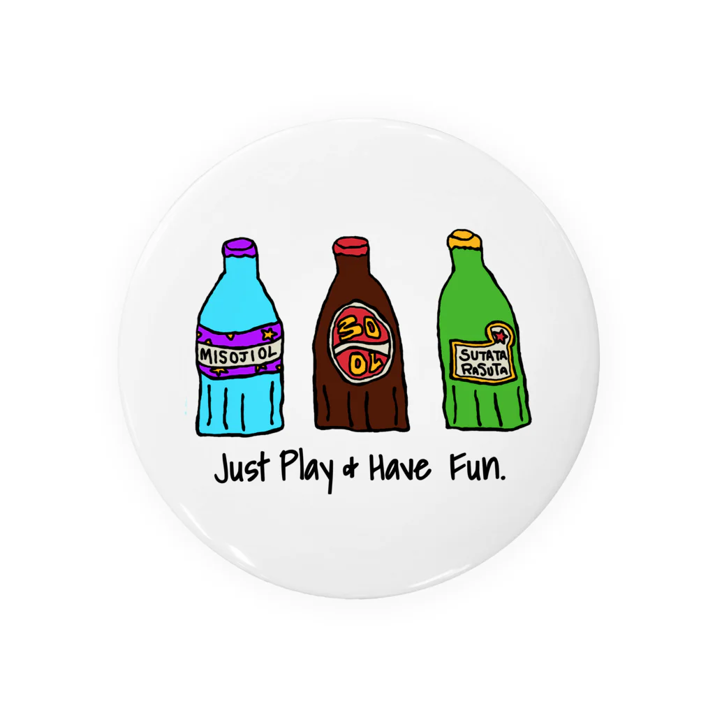 3OOLのJust play & Have fun 缶バッジ