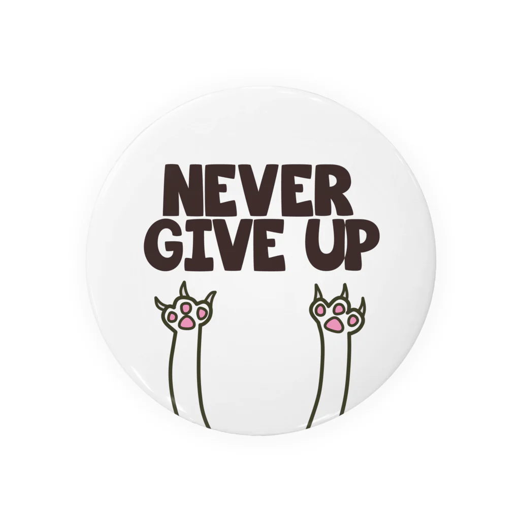 猫☆RISEのNEVER GIVE UPねこ Tin Badge