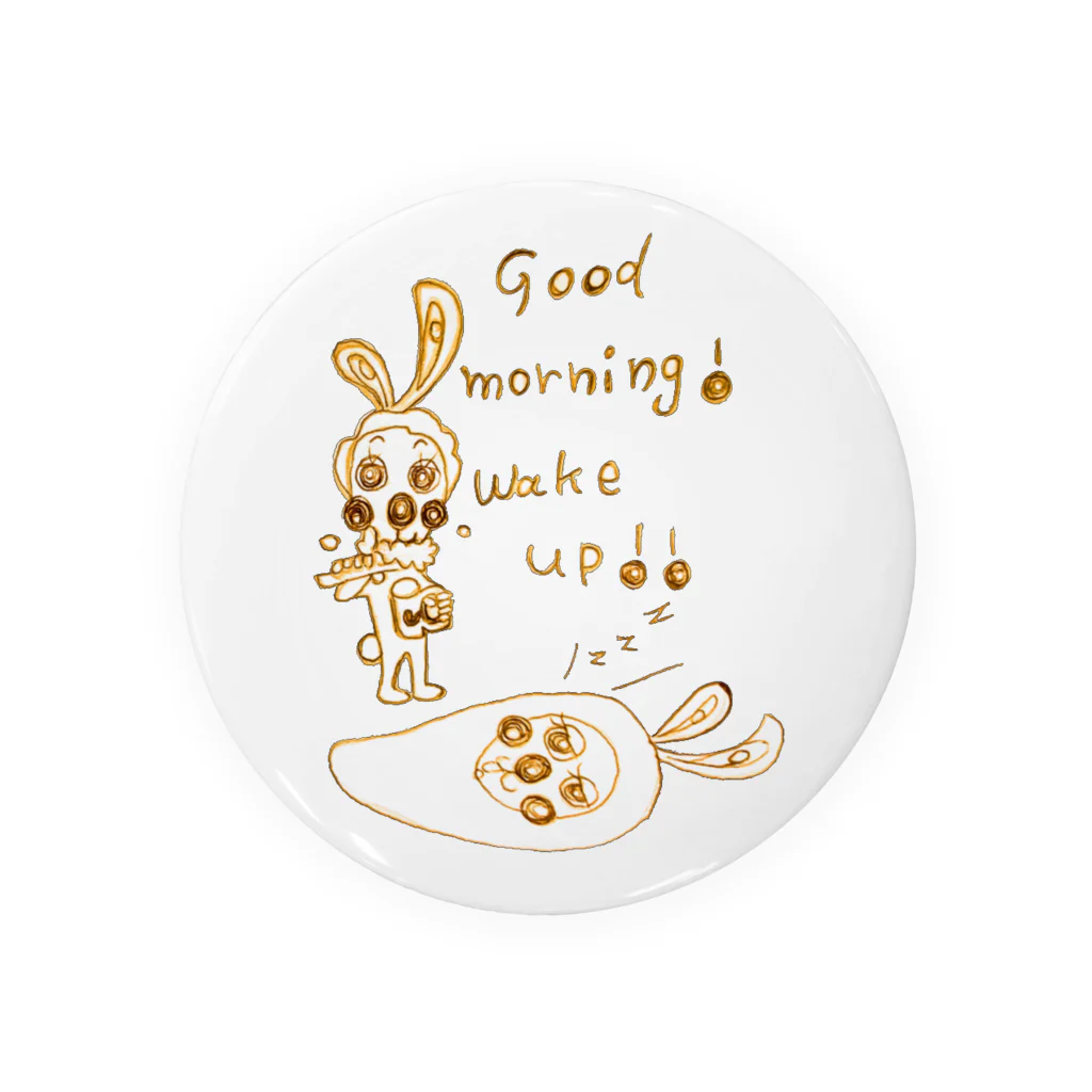 uminoneblueのGood morning! wake up!! Ver.2 Tin Badge