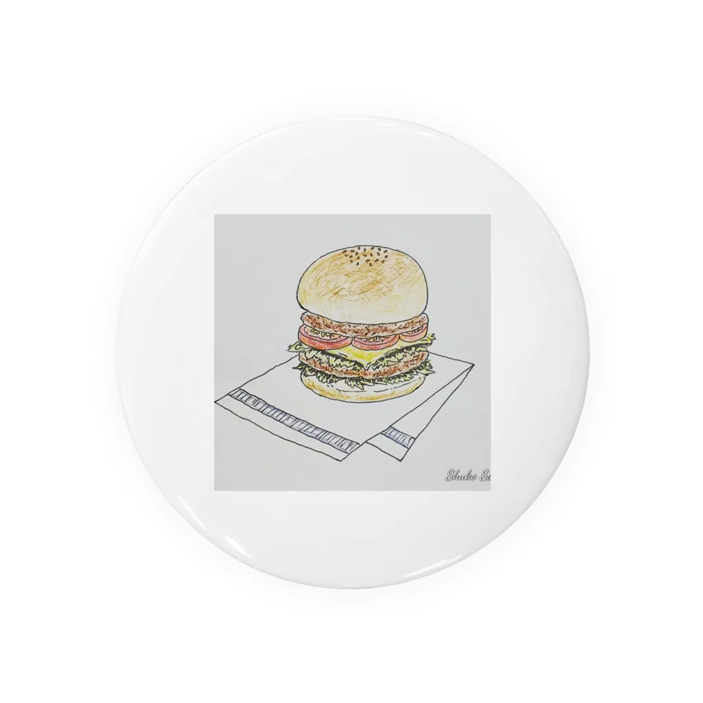 illustratorSHUKOのハンバーガー Tin Badge