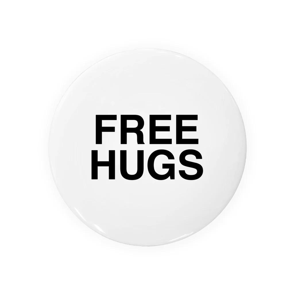 TOKYO LOGOSHOP 東京ロゴショップのFREE HUGS -フリーハグ- 胸面配置デザイン- Tin Badge