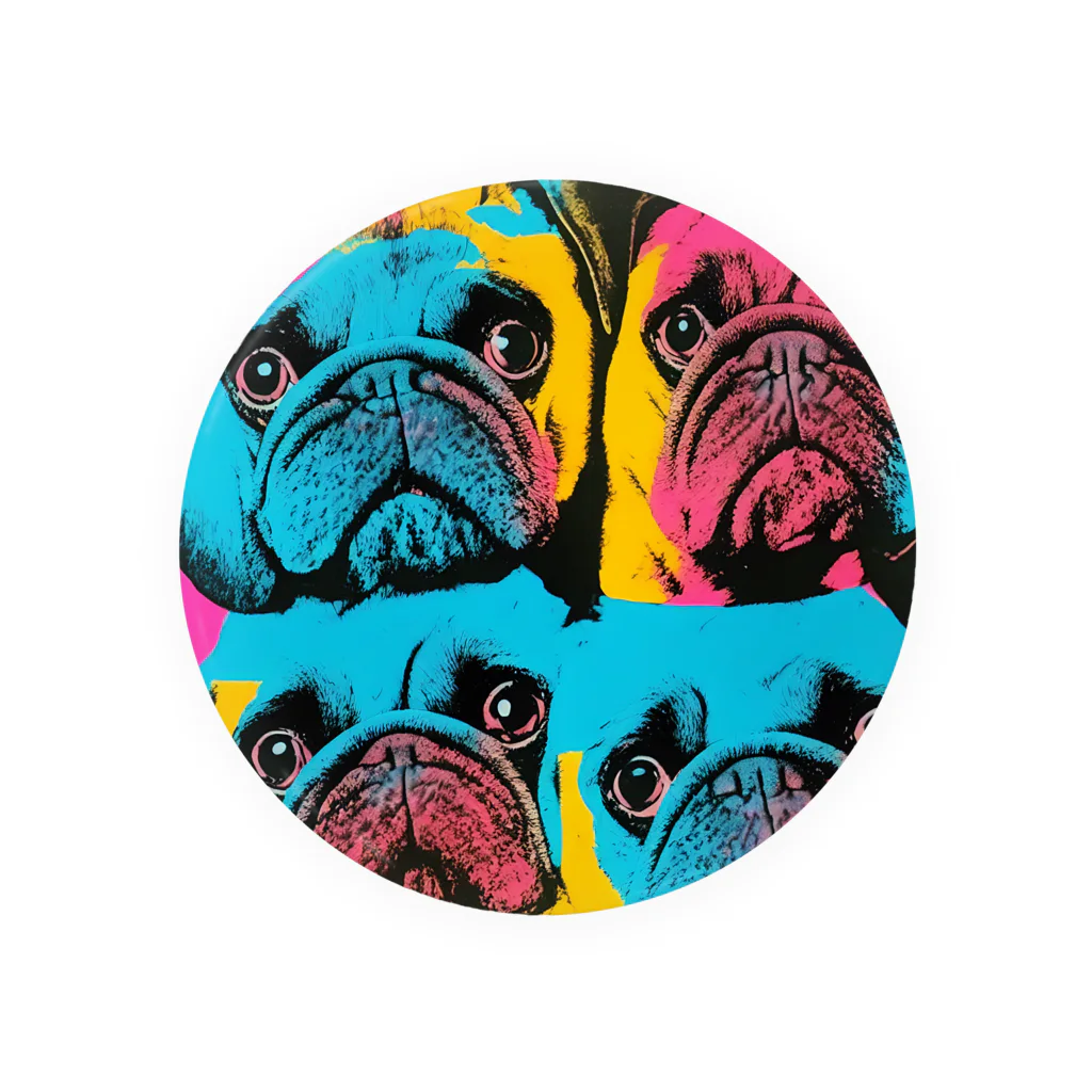 TakashiSのsurprised face pug Tin Badge