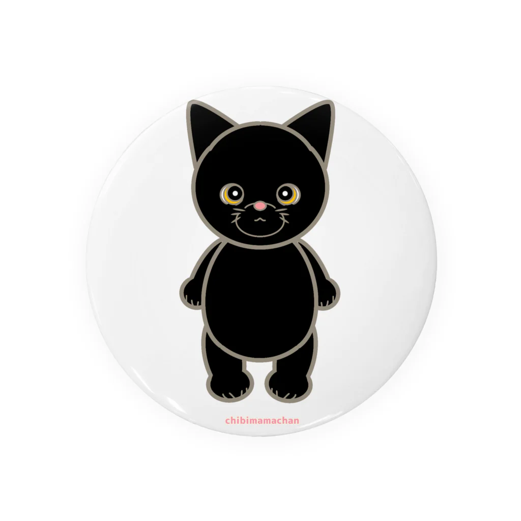 ちびままちゃんの黒にゃん子 Tin Badge