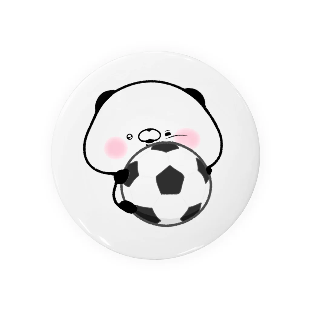 こころにパンダのサッカーパンダ 缶バッジ