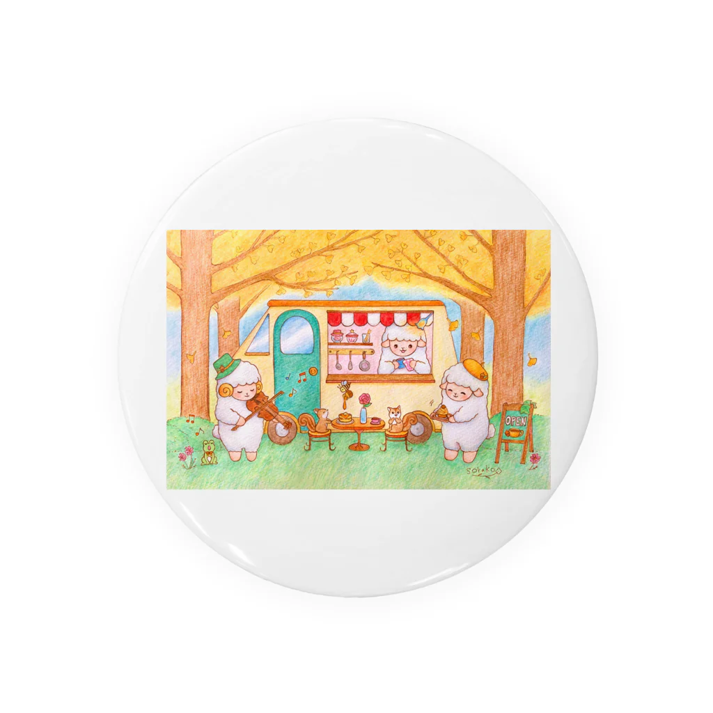 sakura sorako.の羊さん達のキッチンカー🐏 Tin Badge