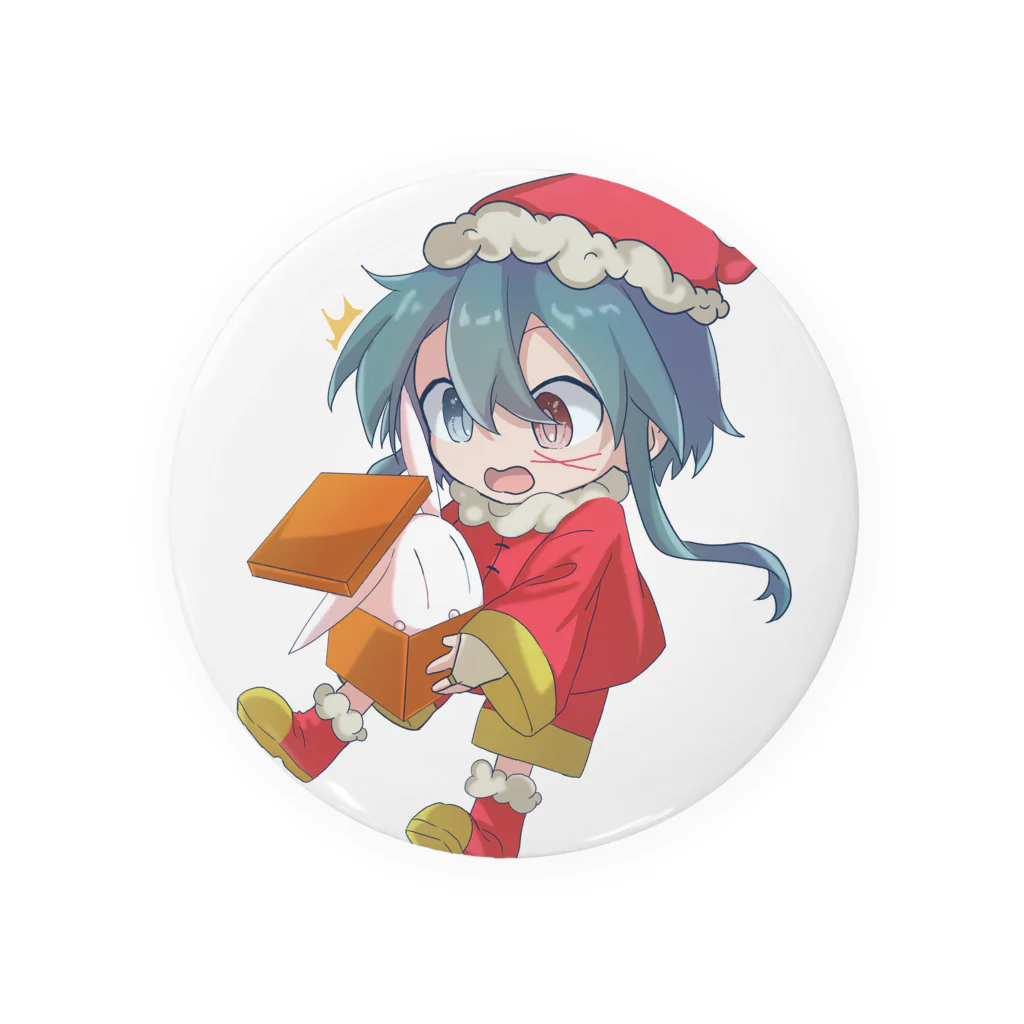 揺。(中田揺。)の揺。ちゃんとバツうさぎ【クリスマスグッズ】 Tin Badge