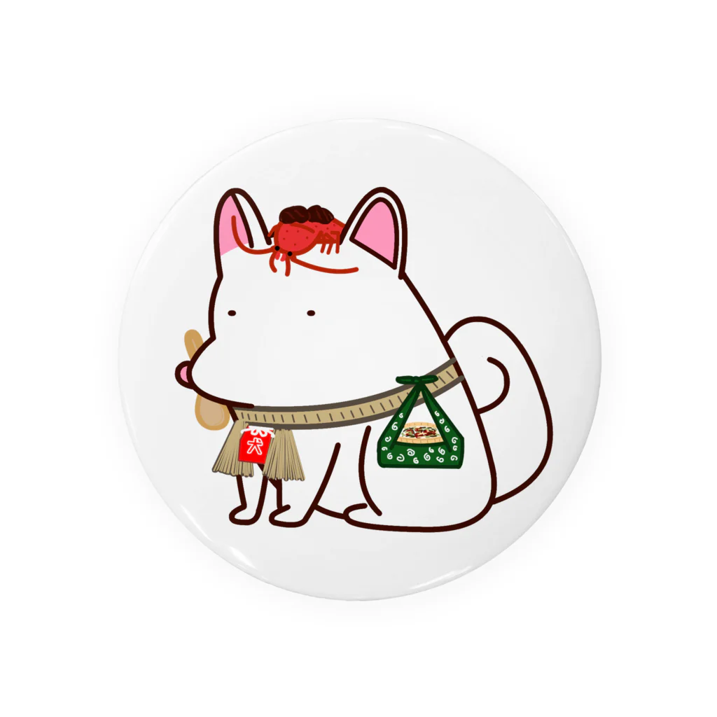 ムンムン&キュピロニウスのアトリエSUZURI店のお伊勢参りに辿り着けないおかげ犬さん  Tin Badge