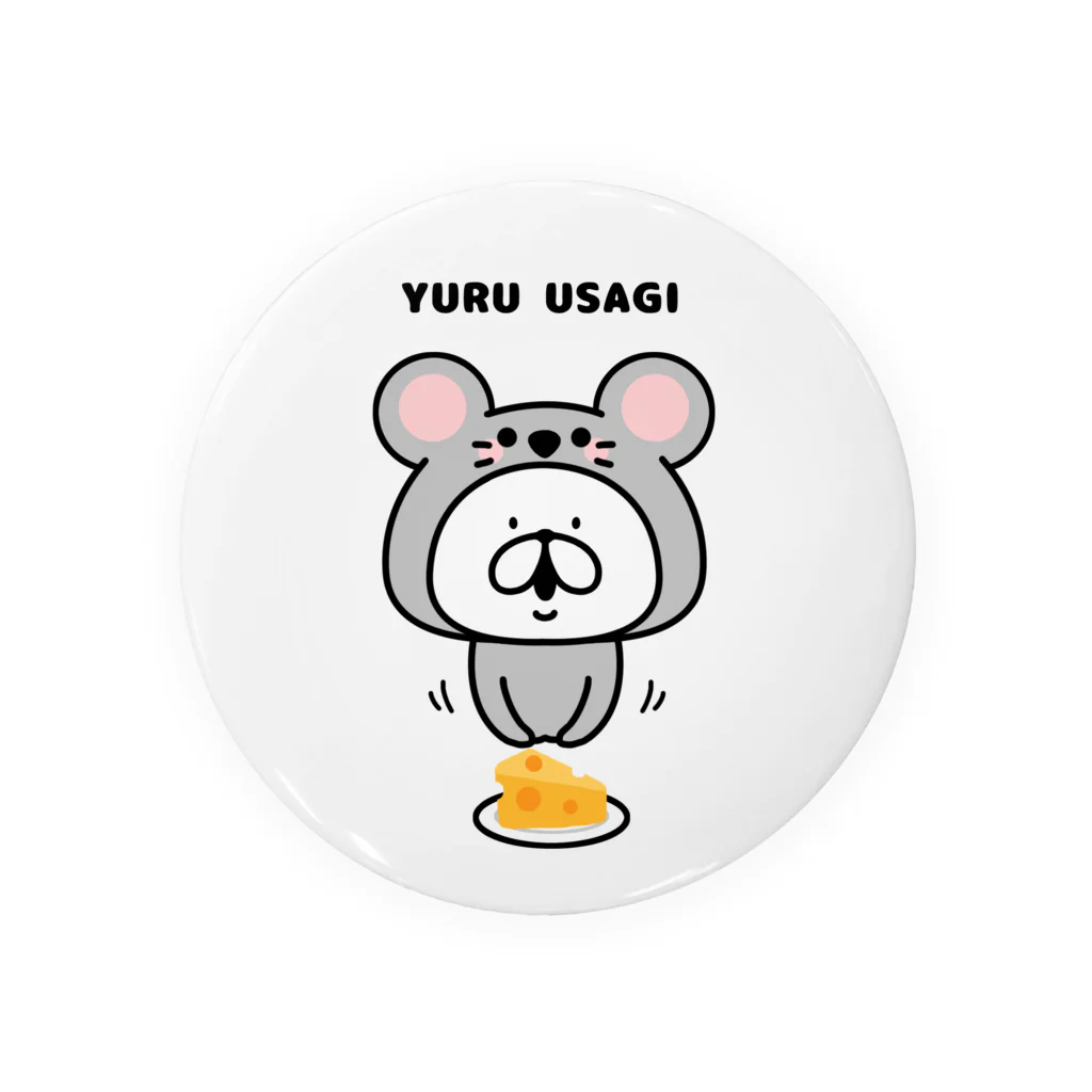 chococo_yuruusagiのゆるうさぎ マウス Tin Badge