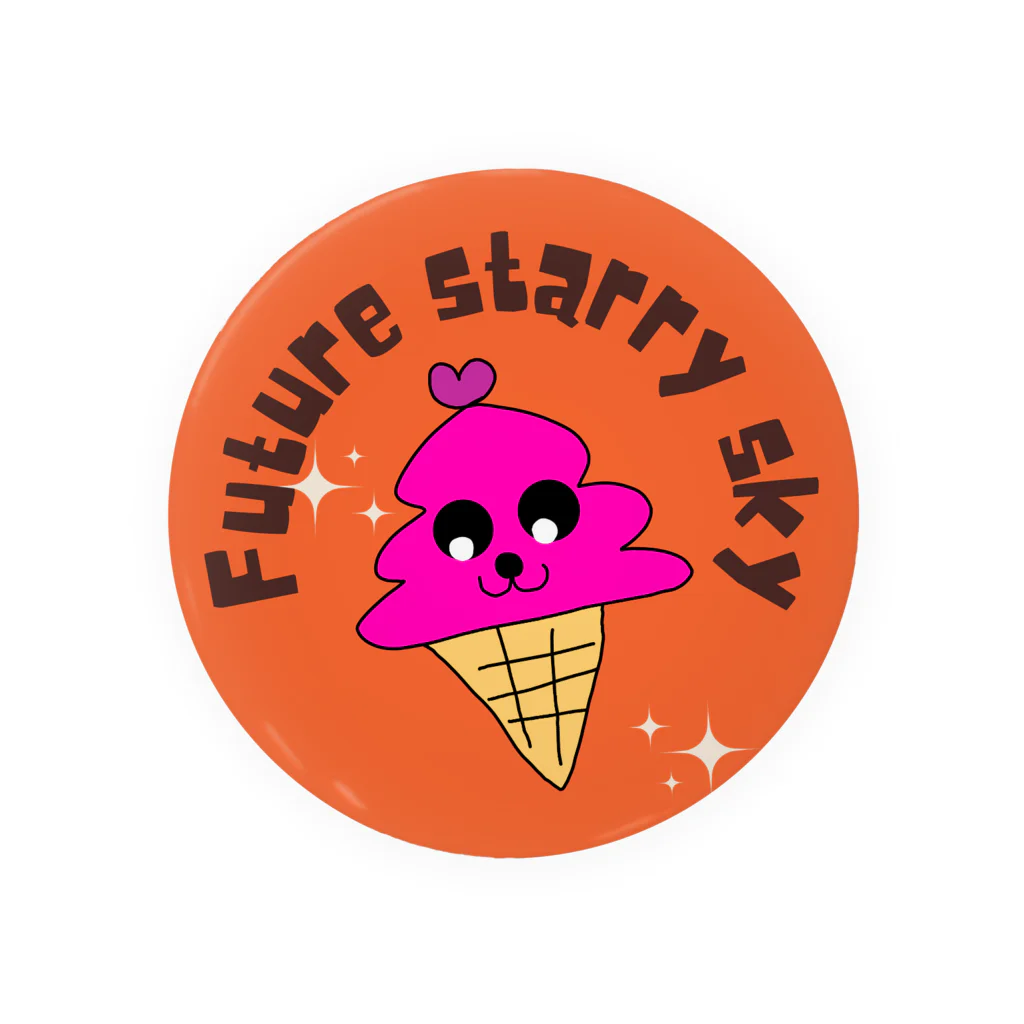 Future Starry Skyの苺ソフトクリーム🍓 Tin Badge