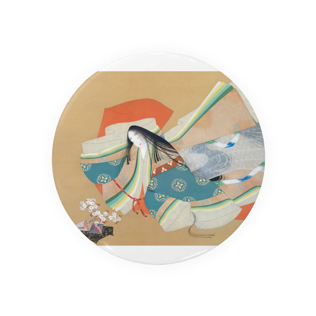 寿めでたや(ukiyoe)の日本画：上村松園_伊勢大輔(1929) 缶バッジ