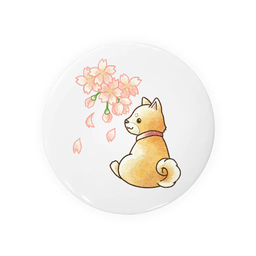 星屑とたんぽぽの犬と桜 缶バッジ