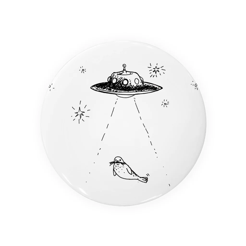 Norppa-Kauppaの宇宙人にさらわれるアザラシ Tin Badge