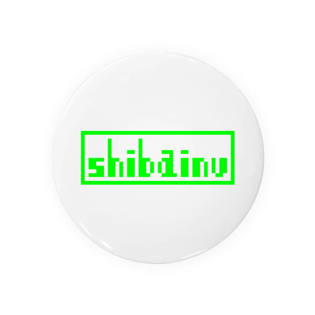 shibainu-yaのshibainu_green Tin Badge