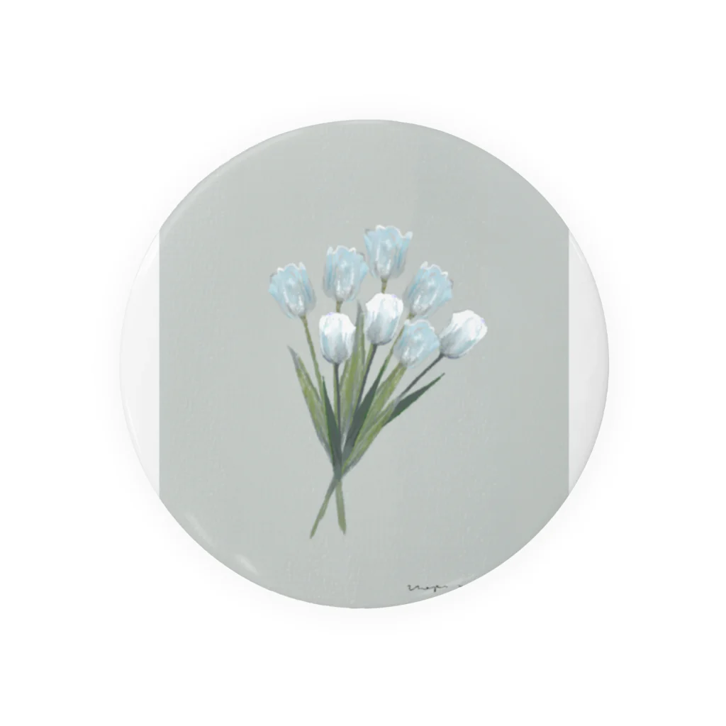 rilybiiの💐 mint green gray × white gray blue . Tin Badge