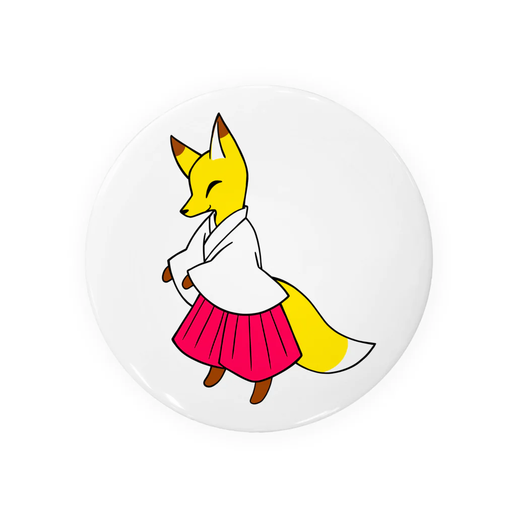 睡魔バクの動物お洋服シリーズ　巫女キツネ Tin Badge