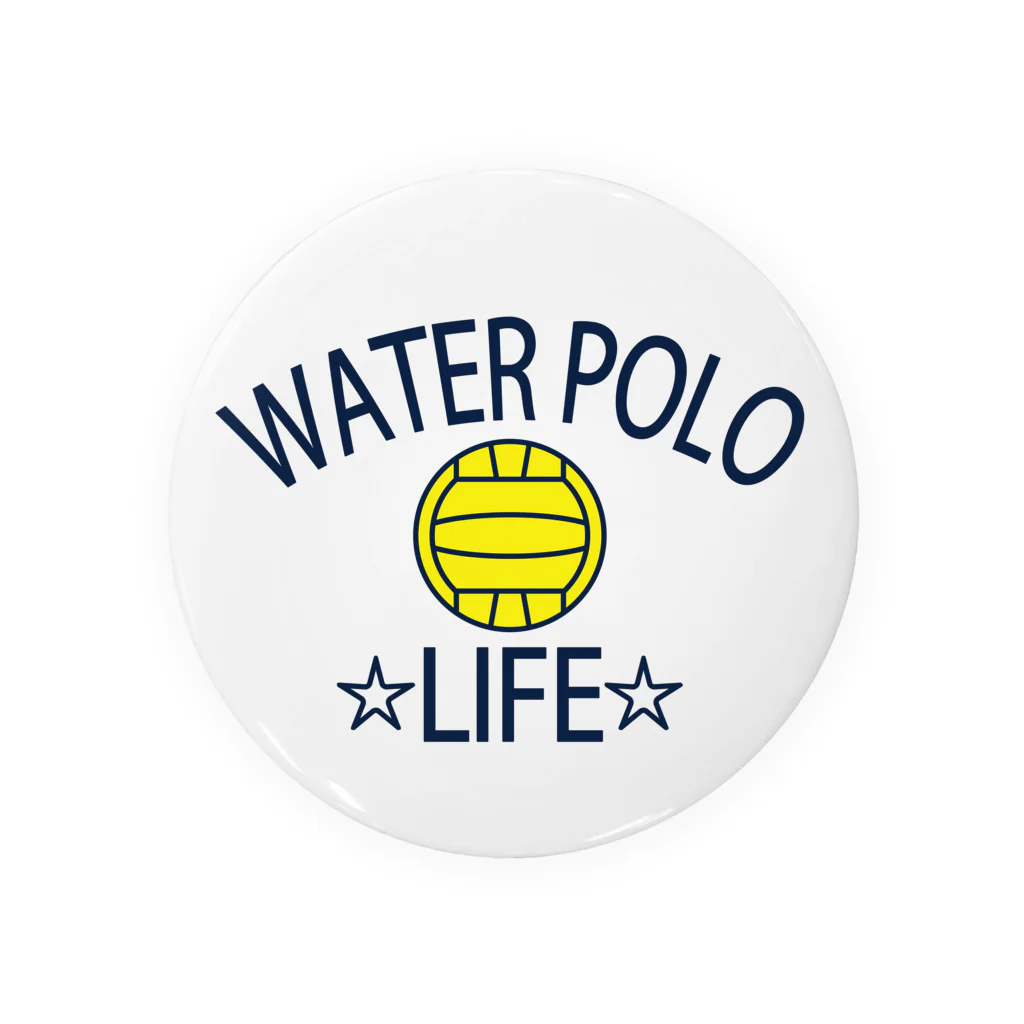 sports_tower スポーツタワーの水球(すいきゅう)(water polo)・アイテム・デザイン・Tシャツ・チームT・かっこいい・かわいい・クラブT・球技・得点・ボール・選手・ポジション・部活・スポーツ・シンプル・チームワーク 缶バッジ