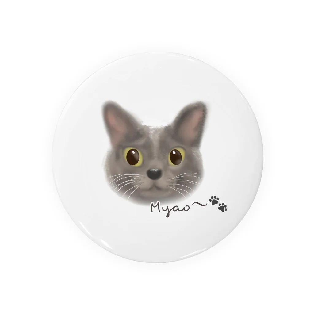 わかばックス工房のグレーのネコちゃん♡ Tin Badge