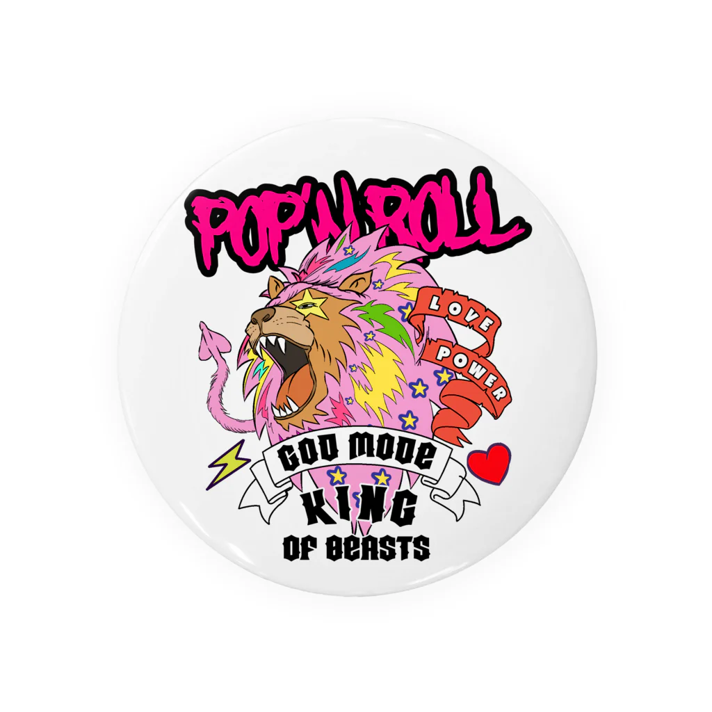 POP'N ROLLのpop'nroll king of beasts 缶バッジ