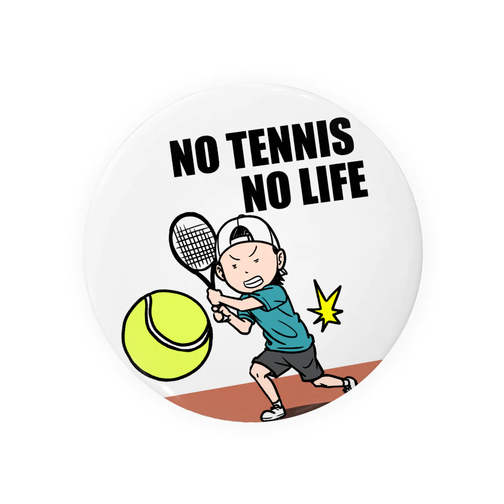 NO TENNIS NO LIFEの全仏オープンテニス風 Tin Badge