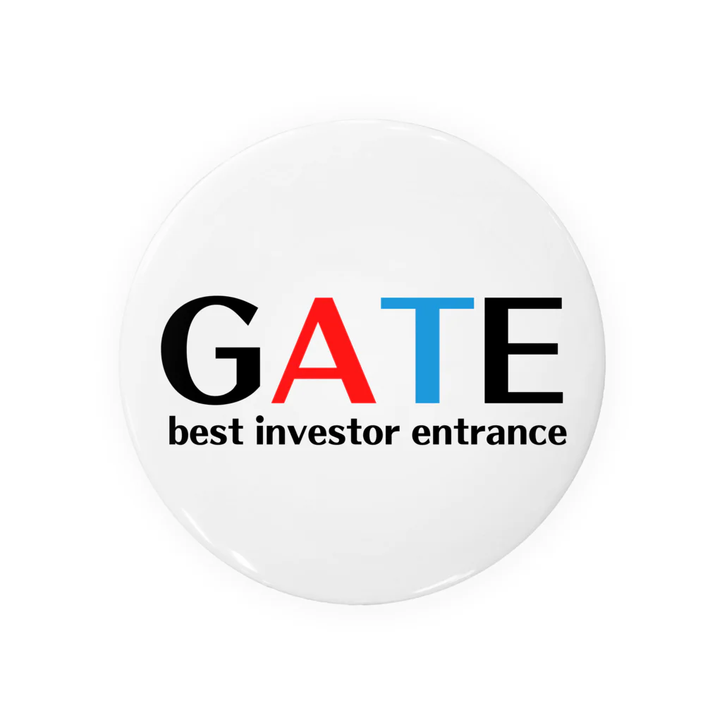 GATE【公式】のGATE（文字色　黒） 缶バッジ