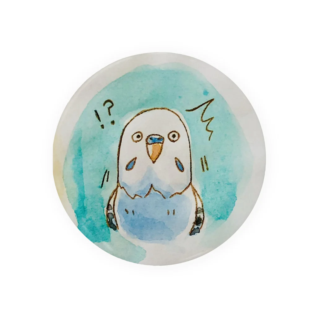 いなほの水彩インコ缶バッジ Tin Badge