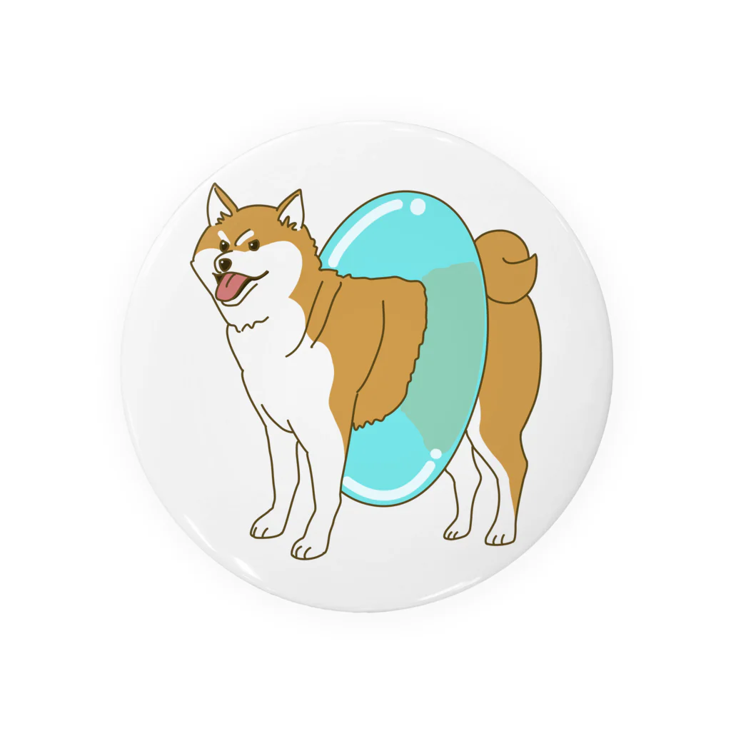 takaseのSHOPのプールに行く気の柴犬 Tin Badge