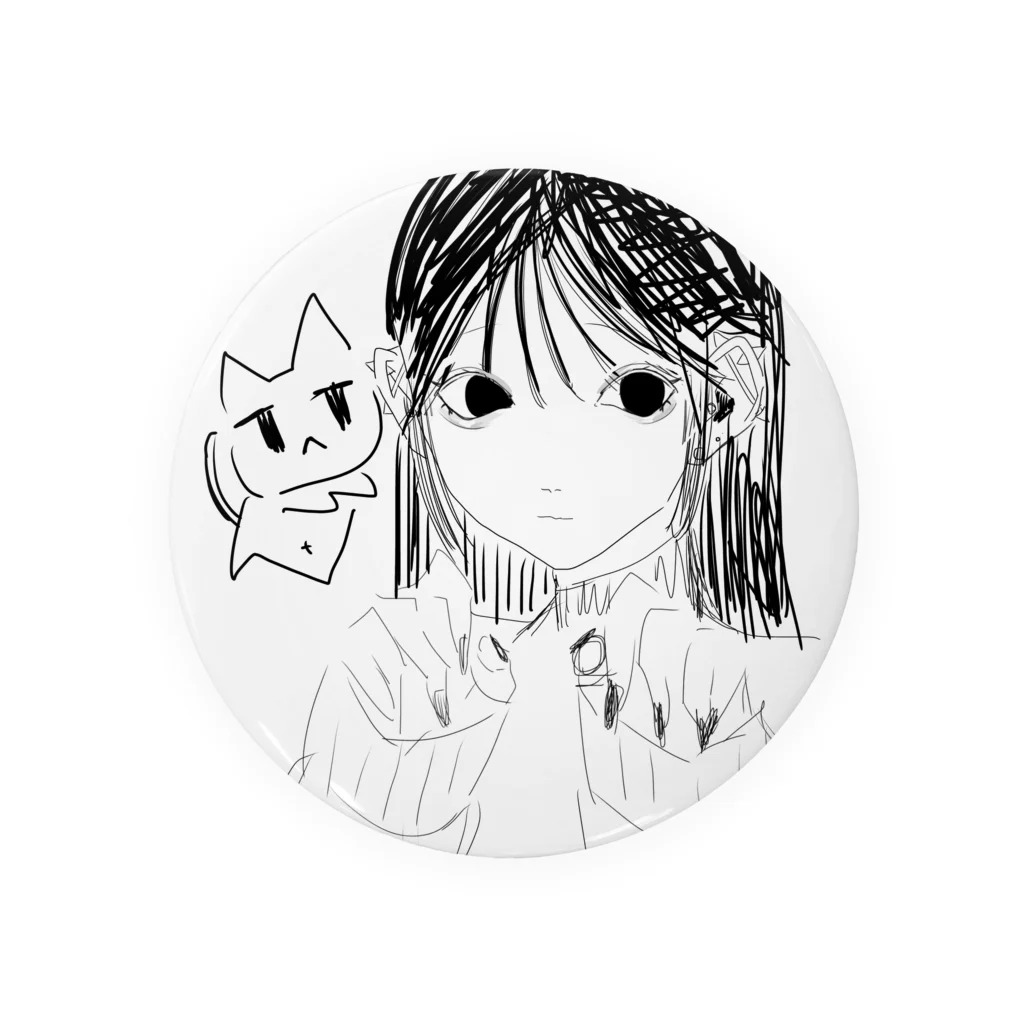 さきいかの小屋のネイルチップ女 Tin Badge